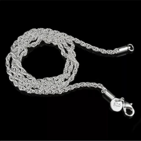 925 Sterling Silver Rope Chain - Picture 8 of 8